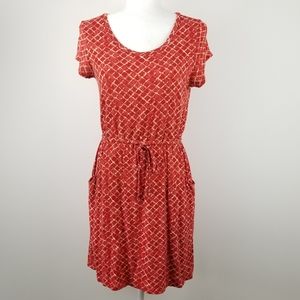 Lucky Brand Red/Cream Dress